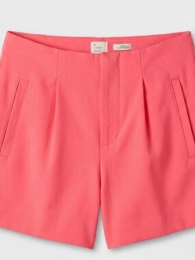 a new day Coral Pink High-Waist Pleated Women's Shorts